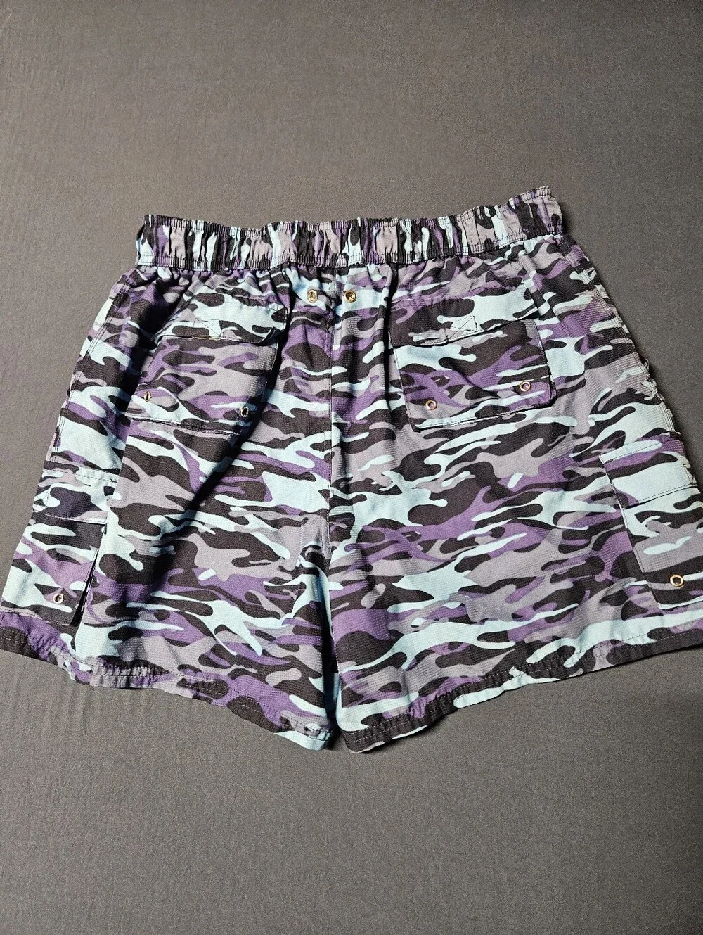 2(X)IST Men's Camo Swim Shorts XL Multicolor Mesh Lined Drawstring Waist